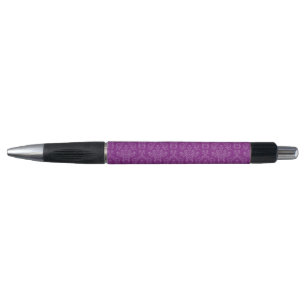 Stylo Motif violet damassé vintage