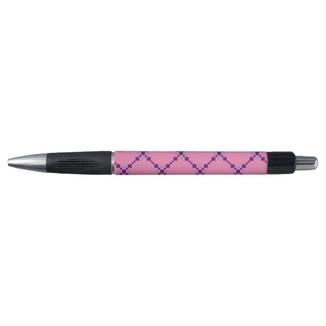Stylo Motif violet pipelé (Devant)