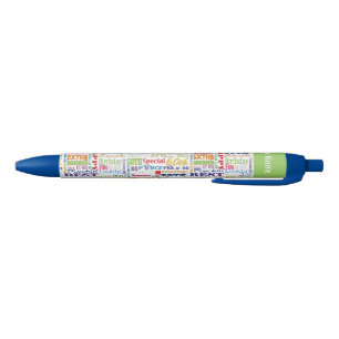 Stylo Noir 60e anniversaire unique cadeaux personnalisés