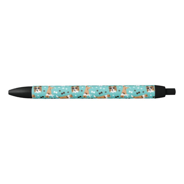 Stylo Noir Abris Shetland Sheepdog Mini Collie Motif Bla (Devant)