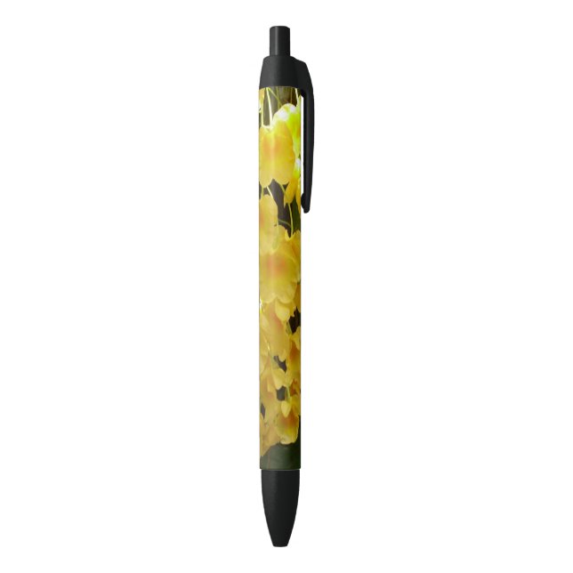 Stylo Noir Accrocher les orchidées jaunes Fleurs tropicales (Bas (Vertical))