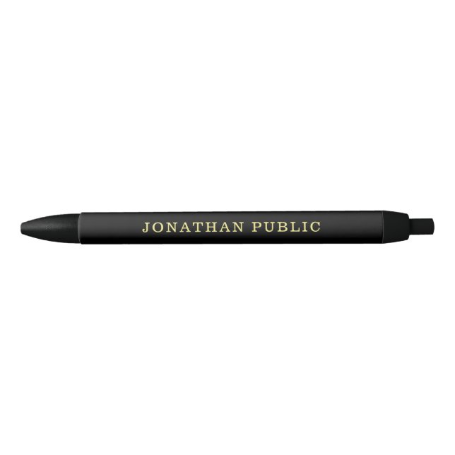 Stylo Noir Acheter en ligne tendance simple design noir et or (Devant)