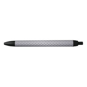 Stylo Noir Acier à losanges noir à gris aspect artistique