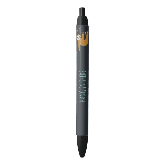 Stylo Noir Adorable Sloth "Hang in There" (devant Vertical)