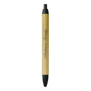 Stylo Noir Affaires de monogramme personnalisé bleu moderne