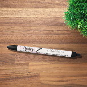 Stylo Noir Agent de signature de prêt noir marbre rose