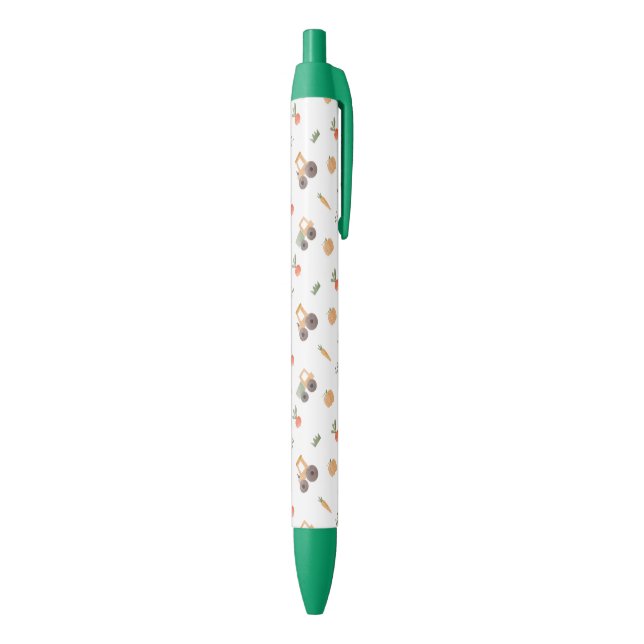 Stylo Noir Agritourisme jardin aquarelle Motif amusant (Bas (Vertical))