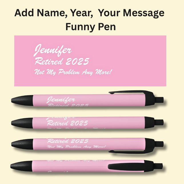 Stylo Noir Ajouter Un Nom, Ajouter Une Année, Ajouter Votre M (Créateur téléchargé)