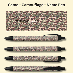 Stylo Noir Ajouter un nom, Camo Desert Sable Brown