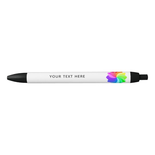 Stylo Noir Ajoutez votre logo personnalisé (Devant)