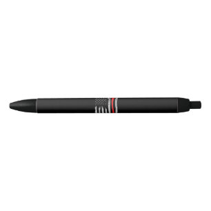Stylo Noir American Flag Firefighter Red Firefighter