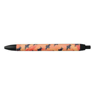 Stylo Noir Animaux éffrayants Chat et souris
