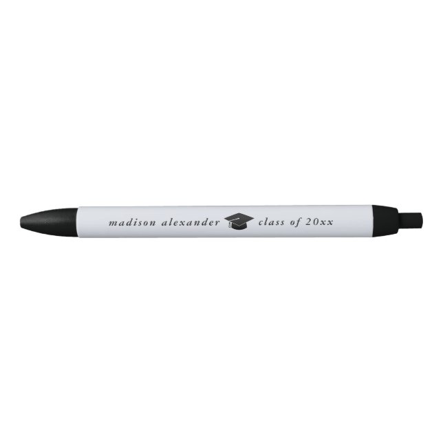 Stylo Noir Année de diplôme tendance avec nom (Devant)