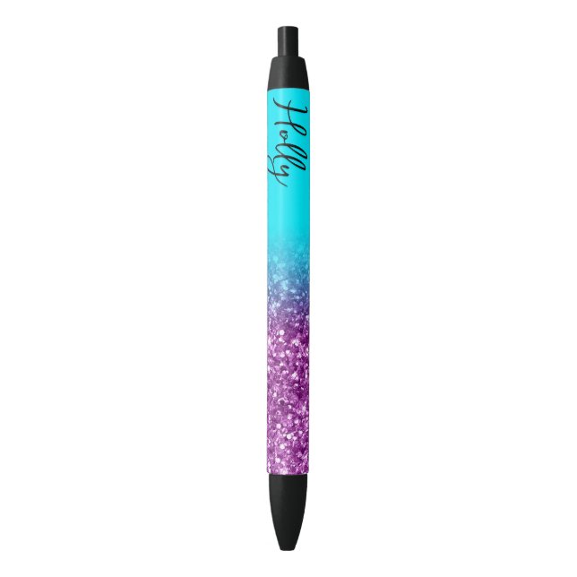 Stylo Noir Aqua de luxe et Royal Purple Parties scintillant O (devant Vertical)