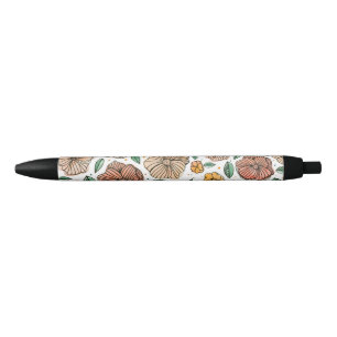 Stylo Noir Aquarelle et fleurs d'encre - palette vintage