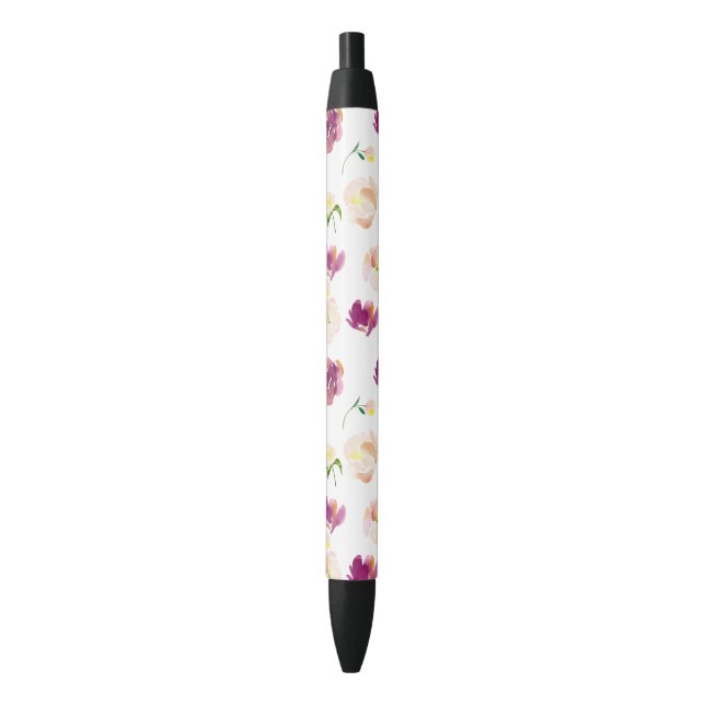 Stylo Noir Aquarelle rose brune Bourgogne (devant Vertical)