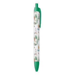 Stylo Noir Aquarelle Woodland Baby Motif animal