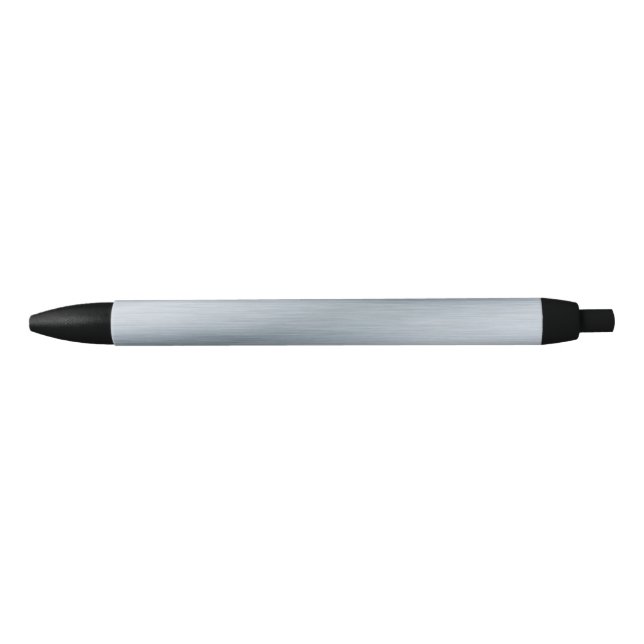 Stylo Noir Arrière - plan argent brossé Faux (Devant)