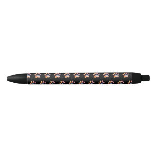 Stylo Noir Arrière - plan Empreinte de patte aquarelle