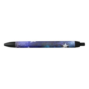 Stylo Noir Arrière - plan spatial avec étoiles