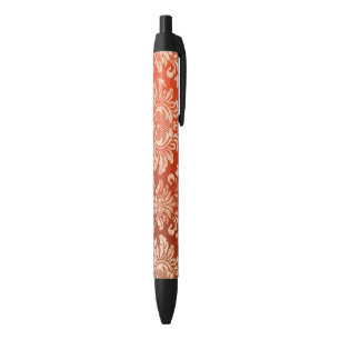 Stylo Noir Arrière - plan vintage floral de papier peint