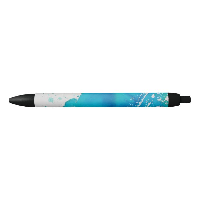 Stylo Noir Art déco de l'Océan blanc Pen Blue (Devant)