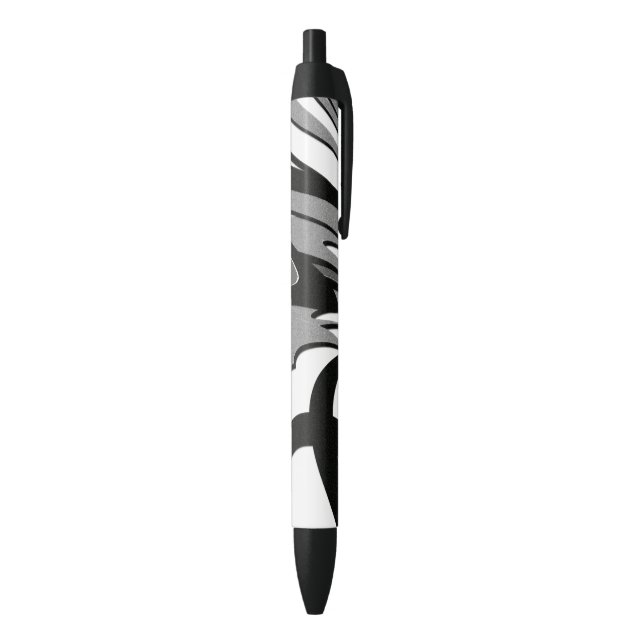 Stylo Noir Art en forme noir et blanc (Bas (Vertical))