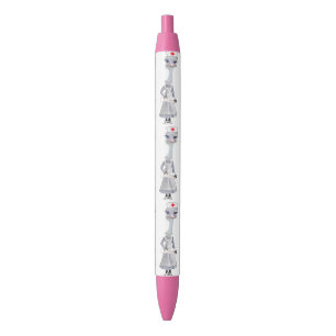 Stylo Noir Autruche d'infirmière