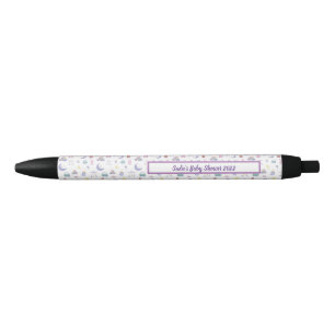 Stylo Noir Baby shower Pastel Neutre Genre Personnalisé
