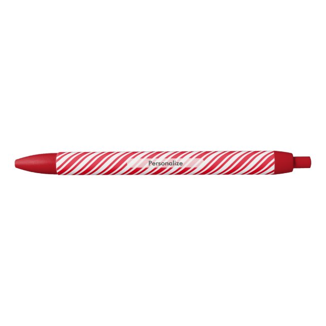 Stylo Noir Bande de Sucre de canne classique personnalisée (Devant)