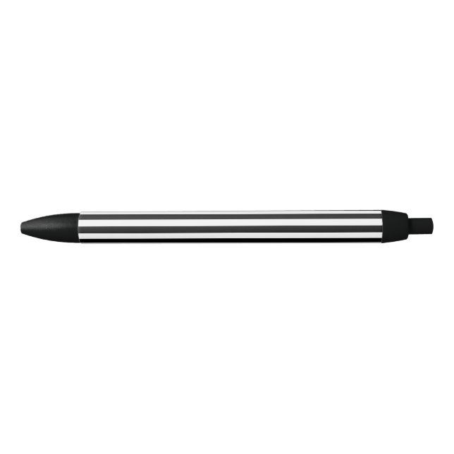Stylo Noir Bande noire et blanche (Devant)