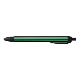 Stylo Noir Bandes de bonbons vert et noir