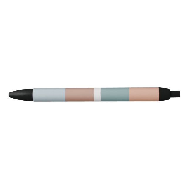 Stylo Noir Bandes de couleurs coupées (Devant)