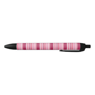 Stylo Noir Bandes roses