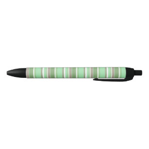 Stylo Noir Bandes vert pâle