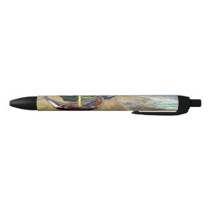 Stylo Noir Bateaux de pêche sur la plage à Saintes-Maries Van