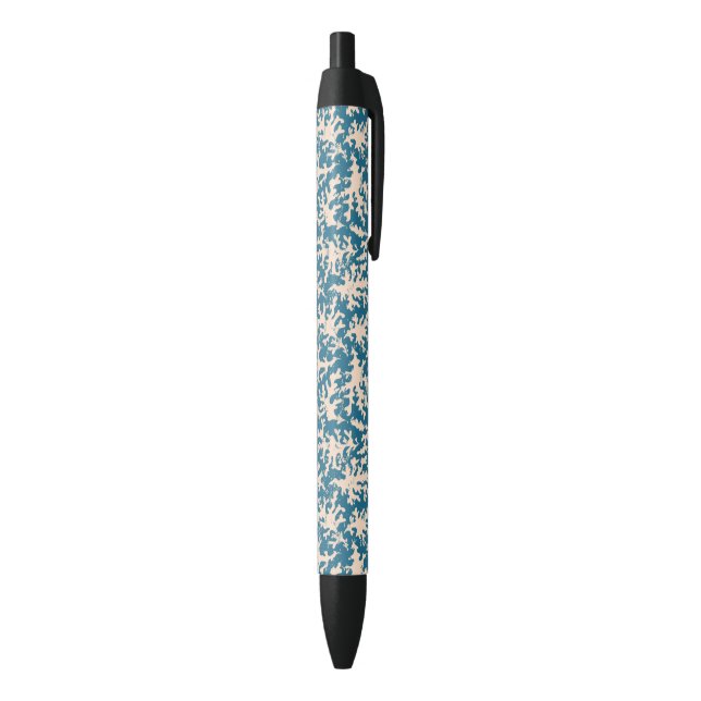 Stylo Noir Beau Motif corallien (Bas (Vertical))