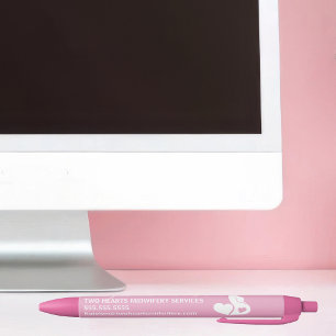 Stylo Noir Belle Entreprise de Sage-Femme de Grossesse Rose
