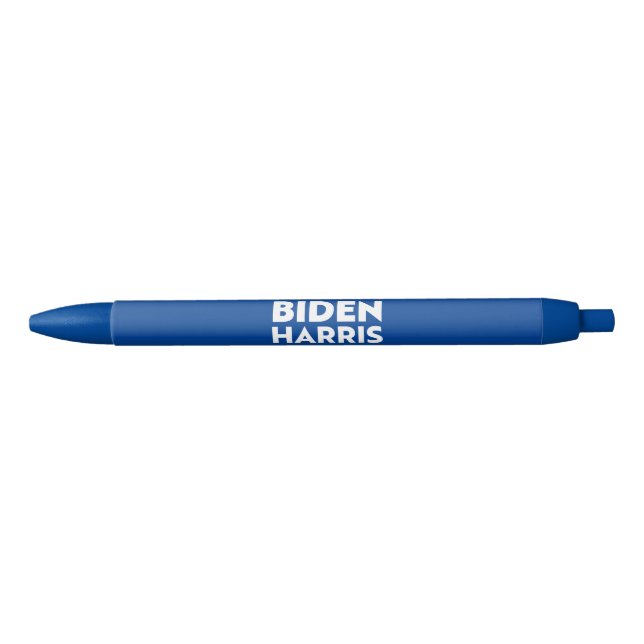 Stylo Noir Biden Harris bleu blanc typographie moderne Démocr (Devant)