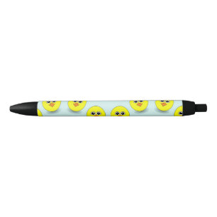 Stylo Noir Big head chick on blue