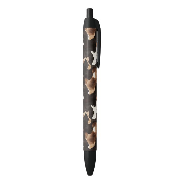 Stylo Noir Black Brown Cream Cow Print (Bas (Vertical))