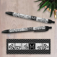 Black White Instagram 5 Photo Collage Monogram