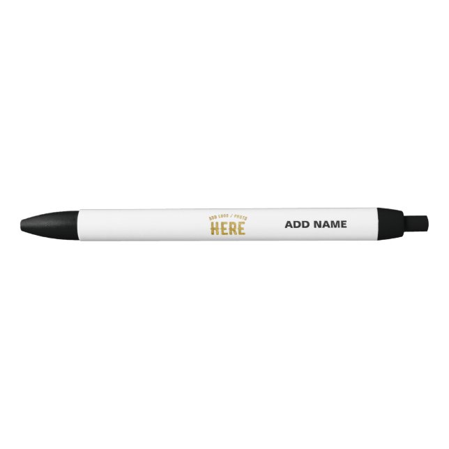 STYLO NOIR BLANC PERSONNALISABLE MODERNE DE MARQUE VÉRIFIÉE S (Devant)