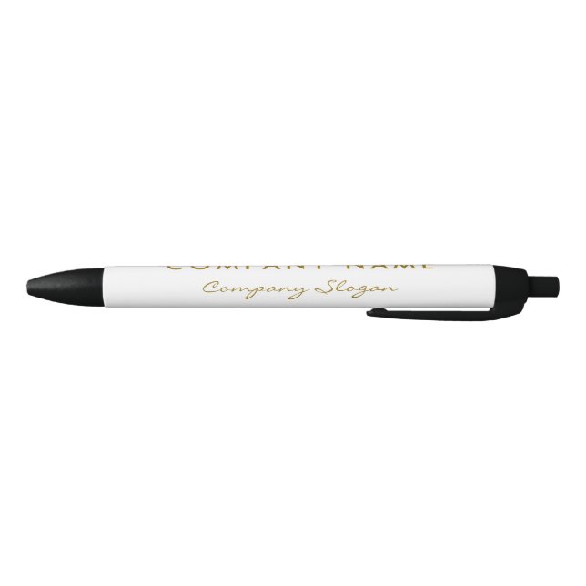 Stylo Noir Blanc simple, entreprise/événement (Bas)
