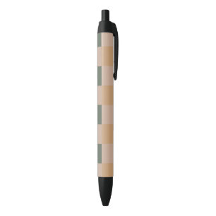Stylo Noir Bleu Beige Orange Brown À damiers En vichy Motif