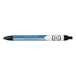 Stylo Noir Bleu blanc double ton logo d'entreprise Promotionn