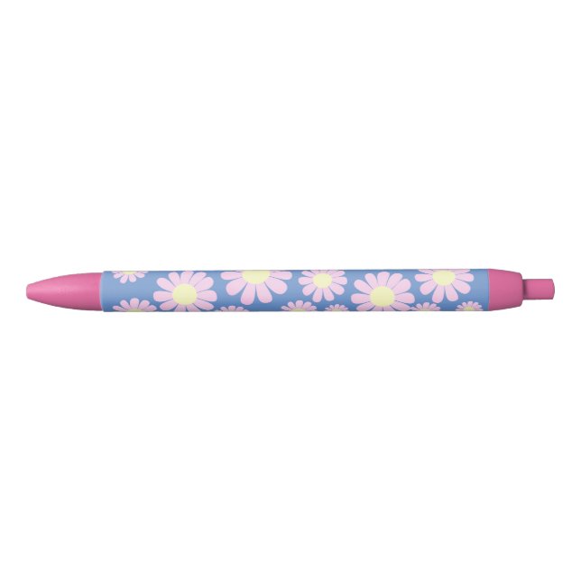 Stylo Noir Bleu rose pâle (Devant)