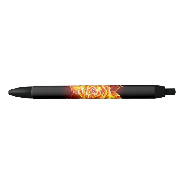 Stylo Noir Blooming Fire Rose (Devant)