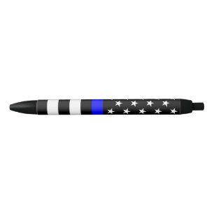 Stylo Noir Blue Line mince diminuent