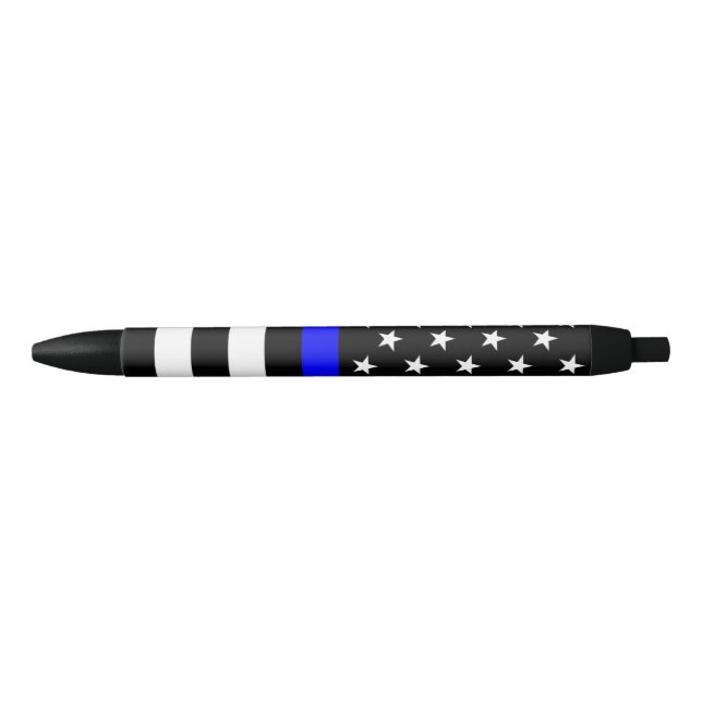 Stylo Noir Blue Line mince diminuent (Devant)